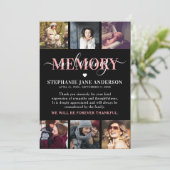 Elegant in het houden van de Foto Collage Keepslag Bedankkaart (Staand voorkant)