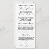 Elegant in het liefdevolle geheugen bruiloft progr (Achterkant)