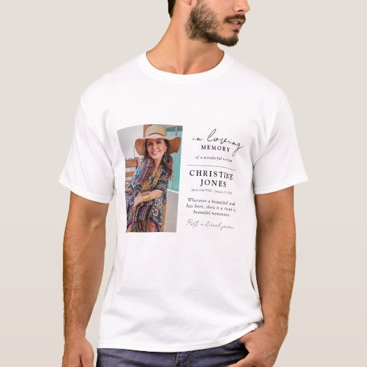 Elegant in het liefhebben van Memorial Funeral Tri T-shirt (Voorkant)
