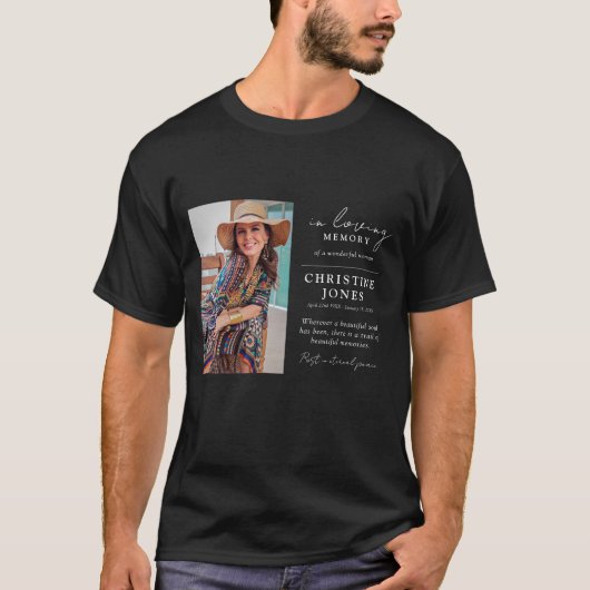 Elegant in het liefhebben van Memorial Funeral Tri T-shirt (Voorkant)