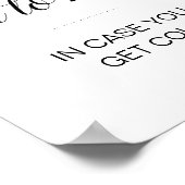 Elegant in Hoesje je krijgt een trouwerijbordje Poster (Hoek)