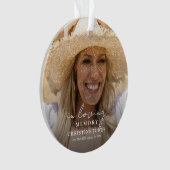 Elegant in liefdevol geheugen gedenkteken eerbetoo ornament (voorkant)