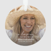 Elegant in liefdevol geheugen gedenkteken eerbetoo ornament (achterkant)