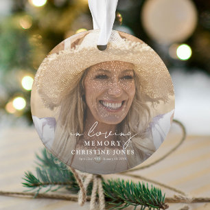 Elegant in liefdevol geheugen gedenkteken eerbetoo ornament