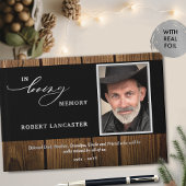 Elegant in liefdevol geheugen hout rustieke foto b gastenboek