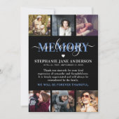 Elegant in liefdevolle geheugen foto collage Keeps Bedankkaart (Voorkant)