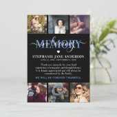 Elegant in liefdevolle geheugen foto collage Keeps Bedankkaart (Staand voorkant)