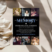 Elegant in liefdevolle geheugen foto collage Keeps Bedankkaart