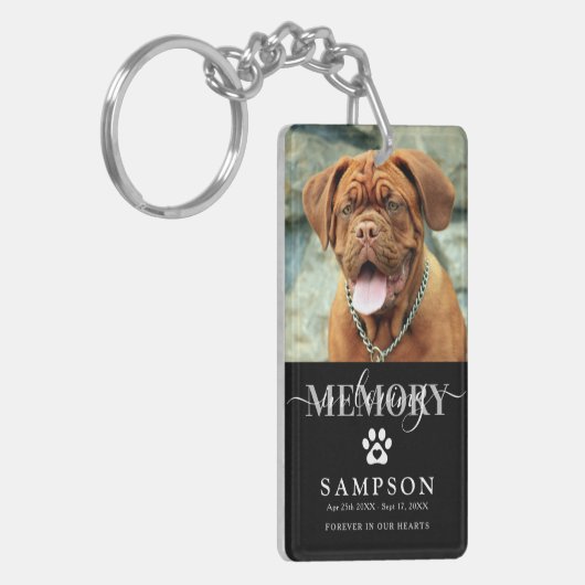 Elegant in liefdevolle geheugen huisdier verlies f sleutelhanger (Voorkant Links)