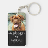 Elegant in liefdevolle geheugen huisdier verlies f sleutelhanger (achterkant)