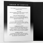 Elegant in liefdevolle herinnering 2-foto begrafen drieluik programma (Binnenzijde eerst)