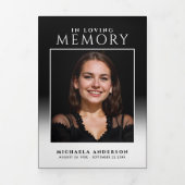 Elegant in liefdevolle herinnering 2-foto begrafen drieluik programma (Cover)