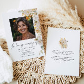 Elegant in liefdevolle herinnering begrafenis bloe kaart