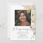 Elegant in liefdevolle herinnering begrafenis bloe kaart (Voorkant)