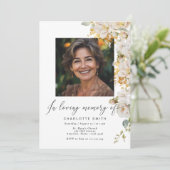 Elegant in liefdevolle herinnering begrafenis bloe kaart (Staand voorkant)