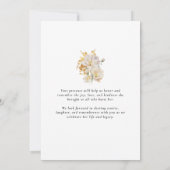 Elegant in liefdevolle herinnering begrafenis bloe kaart (Achterkant)