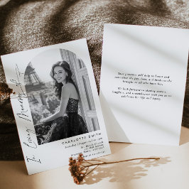 Elegant in liefdevolle herinnering begrafenis eenv kaart