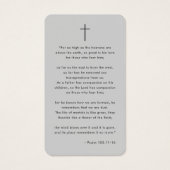 Elegant in liefdevolle herinnering begrafenis foto visitekaartje (Achterkant)