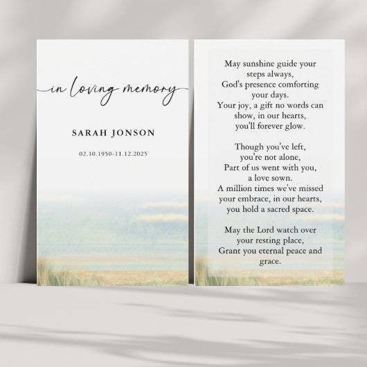 Elegant in liefdevolle herinnering begrafenis gebe visitekaartje