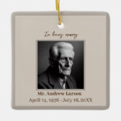 Elegant in liefdevolle herinnering begrafenismonum keramisch ornament (Voorkant)