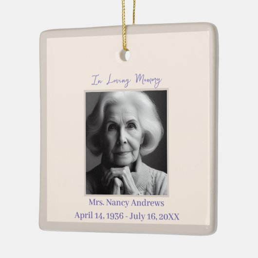 Elegant in liefdevolle herinnering begrafenismonum keramisch ornament (Links)