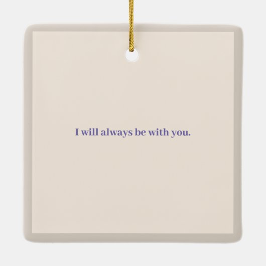 Elegant in liefdevolle herinnering begrafenismonum keramisch ornament (Achterkant)