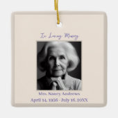 Elegant in liefdevolle herinnering begrafenismonum keramisch ornament (Voorkant)