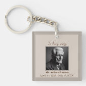 Elegant in liefdevolle herinnering begrafenismonum sleutelhanger (Voorkant)