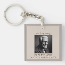 Elegant in liefdevolle herinnering begrafenismonum sleutelhanger