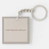 Elegant in liefdevolle herinnering begrafenismonum sleutelhanger (Achterkant)