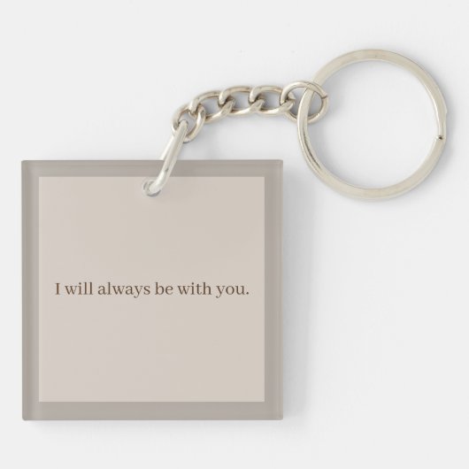 Elegant in liefdevolle herinnering begrafenismonum sleutelhanger (Achterkant)