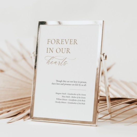 Elegant In liefdevolle herinnering bruiloft tafel  Poster