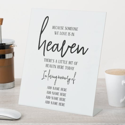 Elegant in liefdevolle herinnering Eenvoudige brui Reclamebord Met Voetstuk (Insitu)