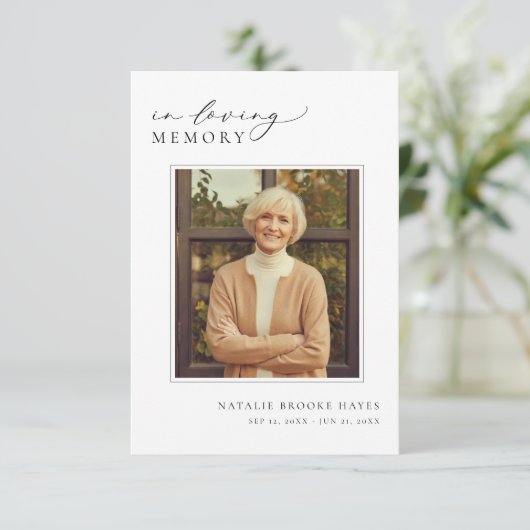 Elegant in liefdevolle herinnering Foto begrafenis (Staand voorkant)