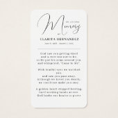 Elegant in liefdevolle herinnering Foto begrafenis Visitekaartje (Achterkant)