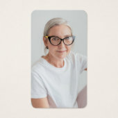 Elegant in liefdevolle herinnering Foto begrafenis Visitekaartje (Voorkant)