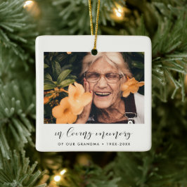 Elegant In liefdevolle herinnering Foto Keramisch Ornament