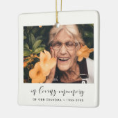 Elegant In liefdevolle herinnering Foto Keramisch Ornament (Links)