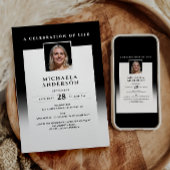 Elegant in liefdevolle herinnering Fotobegrafenis  Kaart