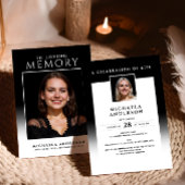 Elegant in liefdevolle herinnering Fotobegrafenis Kaart