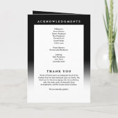 Elegant in liefdevolle herinnering Fotobegrafenis Programma (Achterkant)