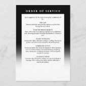 Elegant in liefdevolle herinnering Fotobegrafenis Programmakaart (Achterkant)