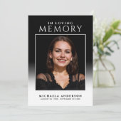 Elegant in liefdevolle herinnering Fotobegrafenis Programmakaart (Staand voorkant)