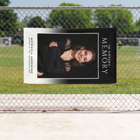 Elegant in liefdevolle herinnering Fotobegrafenis Spandoek (Insitu)