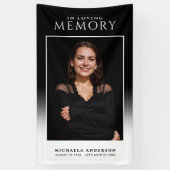 Elegant in liefdevolle herinnering Fotobegrafenis  Spandoek (Verticaal)