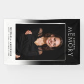 Elegant in liefdevolle herinnering Fotobegrafenis  Spandoek (Horizontaal)