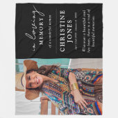 Elegant in liefdevolle herinnering Memorial Foto Fleece Deken (Voorkant)