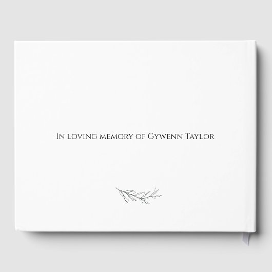 Elegant in liefdevolle herinnering | Memorial Gast Gastenboek (Achterkant)