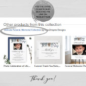 Elegant in liefdevolle herinnering, Memorial kaars Bedankjes Labels