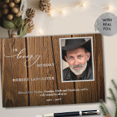 Elegant in liefdevolle herinnering rustieke houten gastenboek